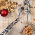 Geschenkband Zebramuster 25mm x 20m Schwarz-Weiß Polyester | Floristik21.de