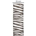 Geschenkband Zebramuster 25mm x 20m Schwarz-Weiß Polyester | Floristik21.de
