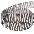 Geschenkband Zebramuster 25mm x 20m Schwarz-Weiß Polyester | Floristik21.de