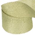 Dekoband Polyester Glittergewebe 55mm 15m Hellgrün für Geschenkverpackungen und Dekoration | Floristik21.de