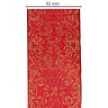 Geschenkband Polyester mit Drahtkante 40mm x 15m Rot-Gold | Floristik21.de