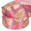 Dekoband Polyester Herbstlaub 40mm x 15m Lila Mehrfarbig Innenbereich | Floristik21.de
