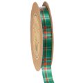 Floristik21 Geschenkband Polyester Karo 15mm x 20m Rot-Grün-Weiß Weihnachtsdekoration