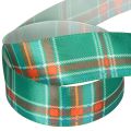 Geschenkband kariert Rot-Grün 25mm x 20m Polyester für Innenbereich | Floristik21.de