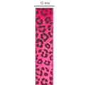 Dekoband Polyester Pink Leopardenmuster 15mm x 18m | Floristik21.de