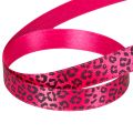 Dekoband Polyester Pink Leopardenmuster 15mm x 18m | Floristik21.de