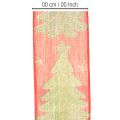Stoff-Geschenkband Tannenbaum und Sterne 40mm x 15m Rot-Grün-Gold | Floristik21.de