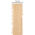 Dekoband Baumwolle mit Fransen 40 mm Braun 30 m Innenbereich | Floristik21.de