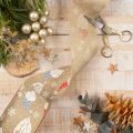 Dekoband Jute-Optik Weihnachtswichtel 60mm x 10m Braun Bunt Innenbereich | Floristik21.de