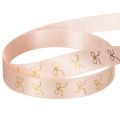 Geschenkband Polyester Rosa Goldene Schleifen 15mm 18m Innenbereich | Floristik21.de
