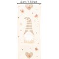 Dekoband Stoff beige Wichtel Herzen 40mm x 15m für Innenbereich | Floristik21.de