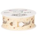 Dekoband Stoff beige Wichtel