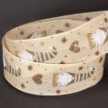 Dekoband Stoff beige Wichtel
