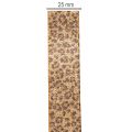 Geschenkband mit Leopard-Muster 25mm x 20m Braun-Gold Kunstseide Innenbereich | Floristik21.de