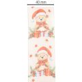 Stoff-Geschenkband mit Bärenmotiv und Weihnachtsdesign 40mm x 15m Creme Rot Grün | Floristik21.de