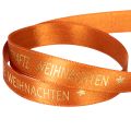 Geschenkband Stoff 15mm x 18m Orange Weihnachten | Floristik21.de