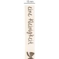 Polyester Geschenkband 15mm x 18m Beige „Eine Kleinigkeit“ | Floristik21.de