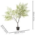 Künstlicher Baum Kunststoff Seide 120 cm Grün Braun Innenbereich | Floristik21.de