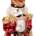 Christbaumspitze aus Echtglas, Nussknackerfigur in Rot, 28 cm | Floristik21.de