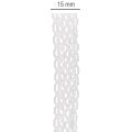 Spitzenband Baumwolle Weiß 15mm x 10m | Floristik21.de