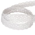 Spitzenband Baumwolle Weiß 15mm x 10m | Floristik21.de