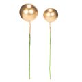 Floristik21 Goldene Kunststoffkugeln am Draht 2 cm für Dekorationen 48 Stück