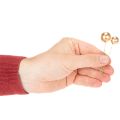 Goldene Kunststoffkugeln am Draht 2 cm für Dekorationen 48 Stück | Floristik21.de