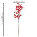 Künstlicher Ilexzweig 47cm Rot-Grün 3er Pack für Innenbereich | Floristik21.de