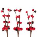Floristik21 Künstlicher Zweig mit roten Beeren 15 cm, 6er-Set