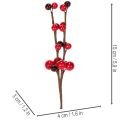 Künstlicher Zweig mit roten Beeren 15 cm, 6er-Set | Floristik21.de