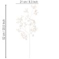 Künstlicher Beerenzweig aus Kunststoff Weiß 52cm für Innenbereich | Floristik21.de