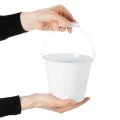 Blecheimer Weiß Ø14cm H12cm 6 St | Floristik21.de