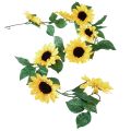 Floristik21 Blumengirlande mit 8 künstlichen Sonnenblumen 135cm