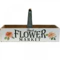 Floristik21 Pflanzkiste, Blumendeko, Holzkiste zum Bepflanzen, Blumenkiste Nostalgie-Optik 41,5×16cm