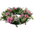 Floristik21 Türkranz Wanddeko Blumen Dahlien Banksia Rosa Ø35cm