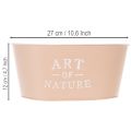 Blumenschale oval Zink Altrosa Übertopf 27×18cm H12,5cm | Floristik21.de