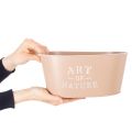 Blumenschale oval Zink Altrosa Übertopf 27×18cm H12,5cm | Floristik21.de