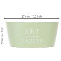 Blumenschale oval Zink Mintgrün 27×18cm H12,5cm | Floristik21.de