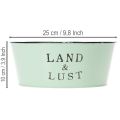 Blumenschale rund Pflanzkübel Mint Übertopf Metall 25×10cm | Floristik21.de