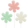 Floristik21 Blumenstecker Blüte Pastell Ø8,5cm 12St