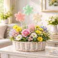 Blumenstecker Blüte Pastell Ø8,5cm 12 St | Floristik21.de