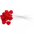 Floristik21 Blumenstecker Deko Herz Rot Herzstecker 6x6cm H26cm 18St