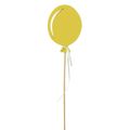 Floristik21 Blumenstecker Strauß Deko Kuchentopper Luftballon Gelb 28cm 8St