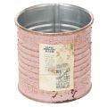 Floristik21 Blumentopf Deko-Dose rund Altrosa Metall Pflanzdose Ø8cm H7,5cm