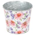 Floristik21 Blumentopf Frühlingsdeko Übertopf Metall Ø12cm H10,5cm