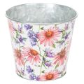 Floristik21 Blumentopf Frühlingsdeko Übertopf Metall Ø14cm H12,5cm