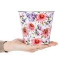 Blumentopf Frühlingsdeko Übertopf Metall Ø14cm H12,5cm | Floristik21.de