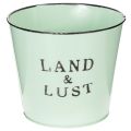 Floristik21 Blumentopf Mint Metall Übertopf Landhaus Ø17cm H15,5cm