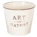 Floristik21 Blumentopf Zink Art of Nature Creme Ø17,5cm H15cm