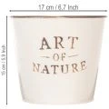 Blumentopf Zink Art of Nature Creme Ø17,5cm H15cm | Floristik21.de